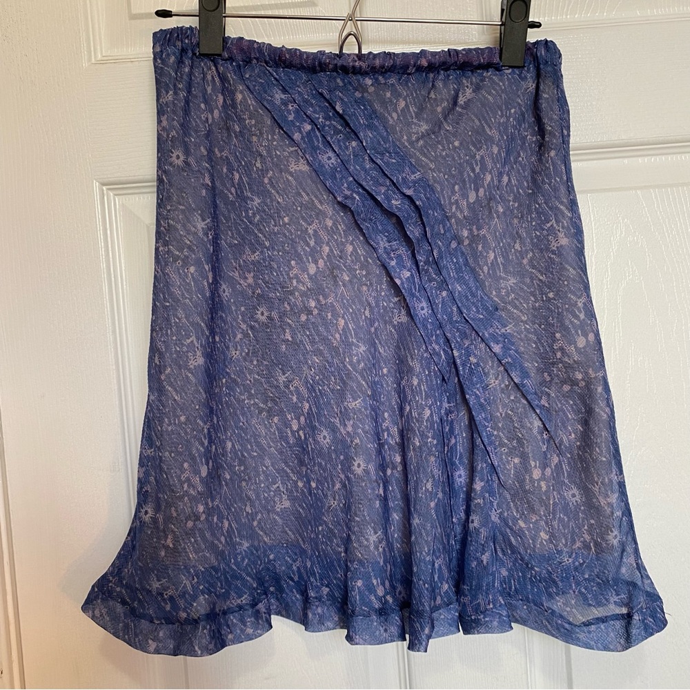 Purple Silk Miniskirt